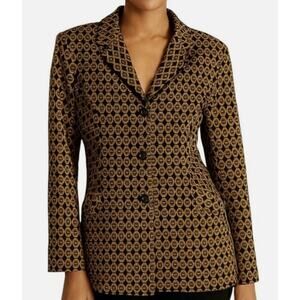 Cabi 3372 Kensington Proper Standout Jacket Medallion Blazer Womens M